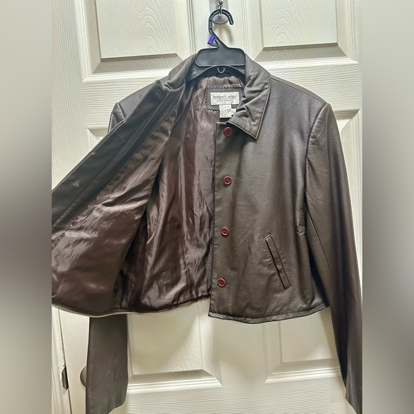 Newport News Easy Style Convertible Leather Jacket | size L | - Picture 7 of 7